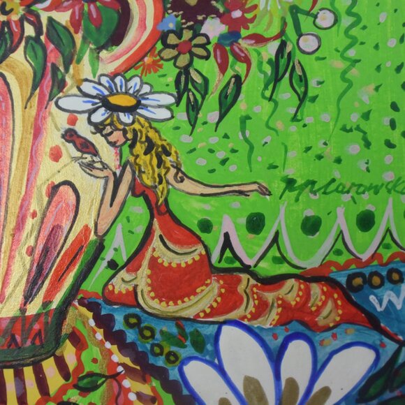 ORIGINAL Tempera Painting Signed & Dated by Artist, Read Description for Details - Picture 6 of 11